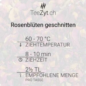 Ein Bild von Rosenblüten geschnitten, in der Kategorie Kräutertee und Gewürztee Tee Monokräuter Tee zur Entspannung Tee für den Magen