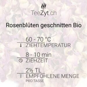 Ein Bild von Rosenblüten geschnitten Bio, in der Kategorie Kräutertee und Gewürztee Bio Tee Monokräuter