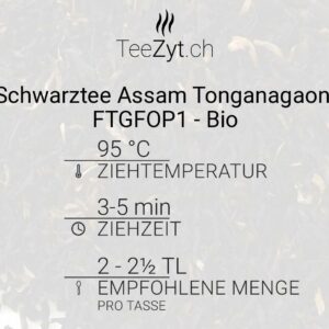 Ein Bild von Schwarztee Assam Tonganagaon FTGFOP1 - Bio, in der Kategorie Schwarz Tee pur Assam Tee