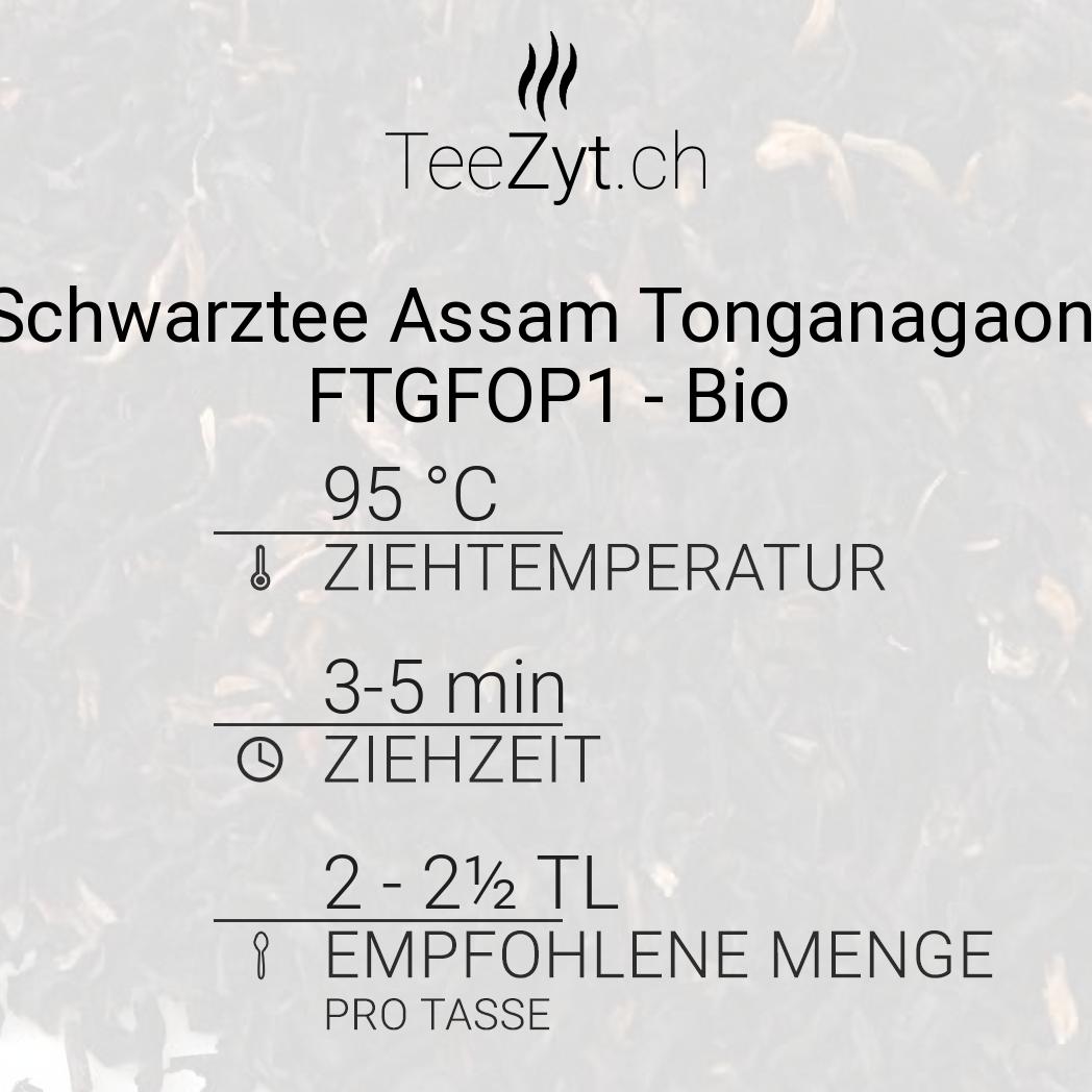 Ein Bild von Schwarztee Assam Tonganagaon FTGFOP1 - Bio, in der Kategorie Schwarz Tee pur Assam Tee