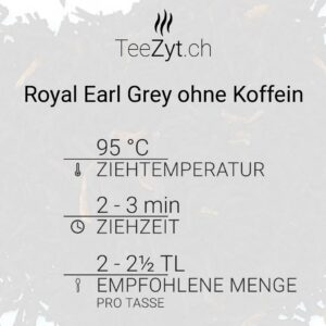 Ein Bild von Schwarztee Royal Earl Grey ohne Koffein, in der Kategorie Schwarz Tee aromat. Earl Grey