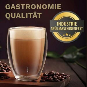 Ein Bild von Creano doppelwandige Premium Gläser in Gastro Qualität | 250ml | 2er Set, in der Kategorie Teetassen und Gläser