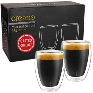 Ein Bild von Creano doppelwandige Premium Gläser in Gastro Qualität | 250ml | 2er Set, in der Kategorie Teetassen und Gläser