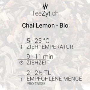 Ein Bild von Chai Lemon - Bio, in der Kategorie Schwarz Tee aromat.