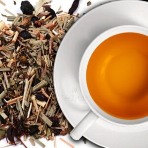 Ein Bild von Kräutertee Waldwunder Zitronengras Holunder Johannisbeeren, in der Kategorie Kräutertee und Gewürztee