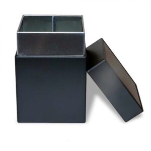 Ein Bild von Dose eckig schwarz -, in der Kategorie Teedosen