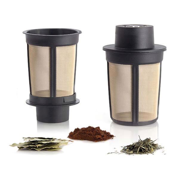 Ein Bild von Finum Teefilter-System - Floating Basket L - Schwarz, in der Kategorie Teesiebe und Teefilter
