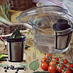 Ein Bild von Finum Teefilter-System - Floating Basket L - Schwarz, in der Kategorie Teesiebe und Teefilter