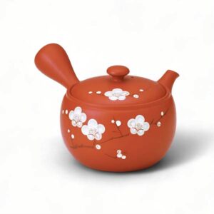 Ein Bild von Teekanne - Tokoname - rot mit Blumenmuster, in der Kategorie Teekannen und Teesets