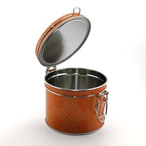 Ein Bild von Bügelverschlussdose  - Crazy orange, in der Kategorie Teedosen