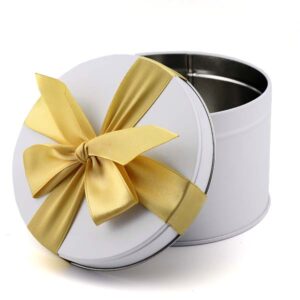 Ein Bild von Geschenkdose mit echter Schleife - rund, in der Kategorie Teedosen