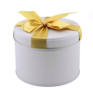 Ein Bild von Geschenkdose mit echter Schleife - rund, in der Kategorie Teedosen
