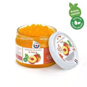 Ein Bild von Pfirsichfruchtperlen für Bubble Tea - 240g, in der Kategorie Nahrungsmittel