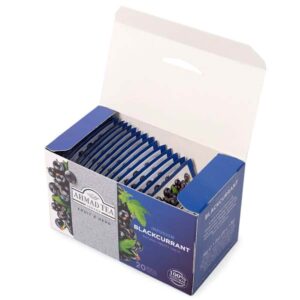 Ein Bild von Ahmad Tea - Blackcurrant - 20 Teebeutel à 1.8g, in der Kategorie Früchtetee Tee im Teebeutel kaufen