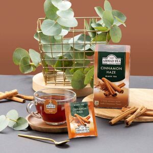 Ein Bild von Ahmad Tea - Cinnamon Haze - 20 Teebeutel à 2g, in der Kategorie Schwarz Tee aromat. Tee im Teebeutel kaufen