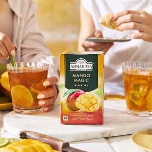Ein Bild von Ahmad Tea - Mango Magic - 20 Teebeutel à 2g, in der Kategorie Schwarz Tee aromat. Tee im Teebeutel kaufen