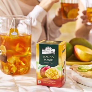 Ein Bild von Ahmad Tea - Mango Magic - 20 Teebeutel à 2g, in der Kategorie Schwarz Tee aromat. Tee im Teebeutel kaufen