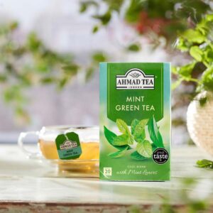 Ein Bild von Ahmad Tea - Mint Mystique - 20 Teebeutel à 2g, in der Kategorie Grün Tee aromat. Tee im Teebeutel kaufen