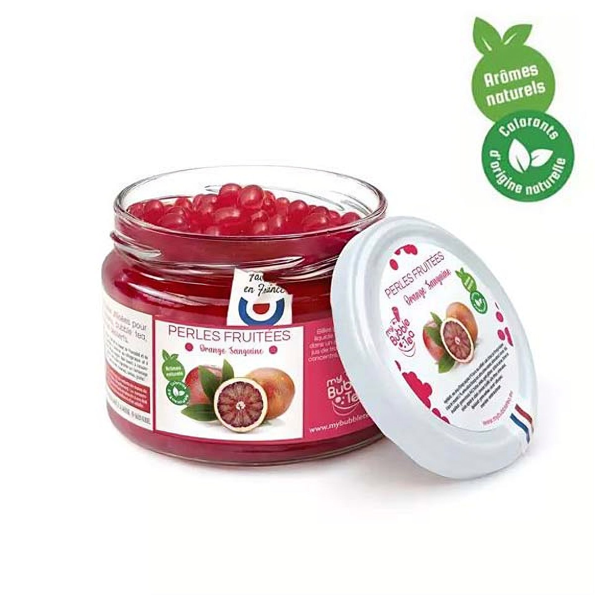 Ein Bild von Blutorange Fruchtperlen für Bubble Tea - 240g, in der Kategorie Nahrungsmittel