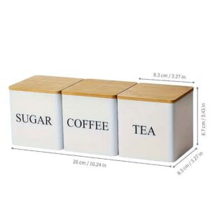 Ein Bild von Aufbewahrungsbüchsen für Tee  Kaffee  Zucker | Weiss, in der Kategorie Teedosen