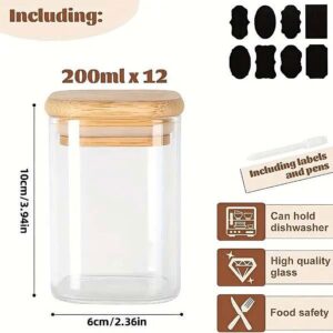 Ein Bild von Glasbehälter mit Holzdeckeln | Set a 12 Stück, in der Kategorie Teedosen
