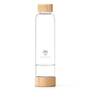 Ein Bild von Glastrinkflasche für Kristallsteine zum selber befüllen, in der Kategorie Teezubehör