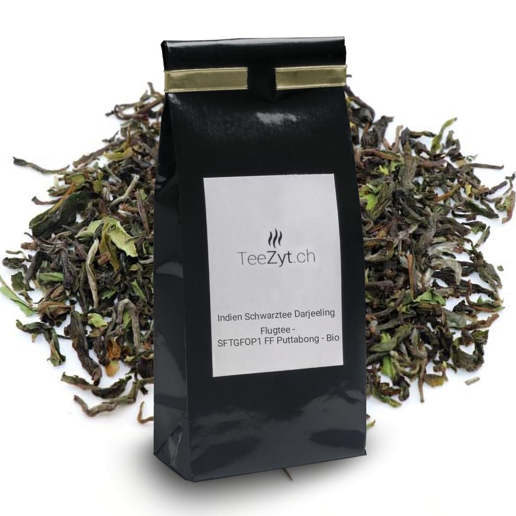 Ein Bild von Indien Schwarztee Darjeeling Flugtee - SFTGFOP1 FF Puttabong - Bio, in der Kategorie Schwarz Tee pur