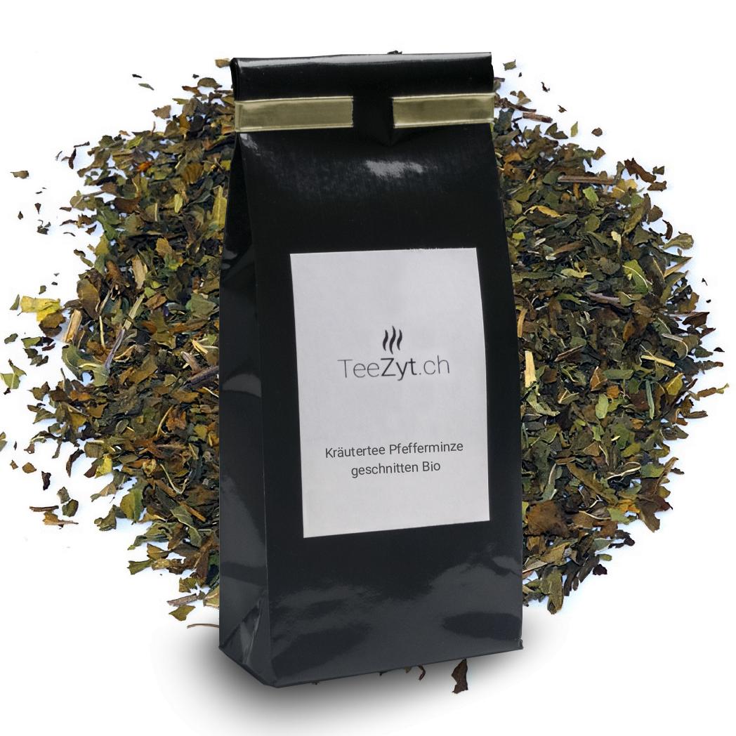 Ein Bild von Kräutertee Pfefferminze geschnitten Bio, in der Kategorie Kräutertee und Gewürztee Tee