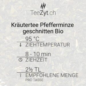 Ein Bild von Kräutertee Pfefferminze geschnitten Bio, in der Kategorie Kräutertee und Gewürztee Tee
