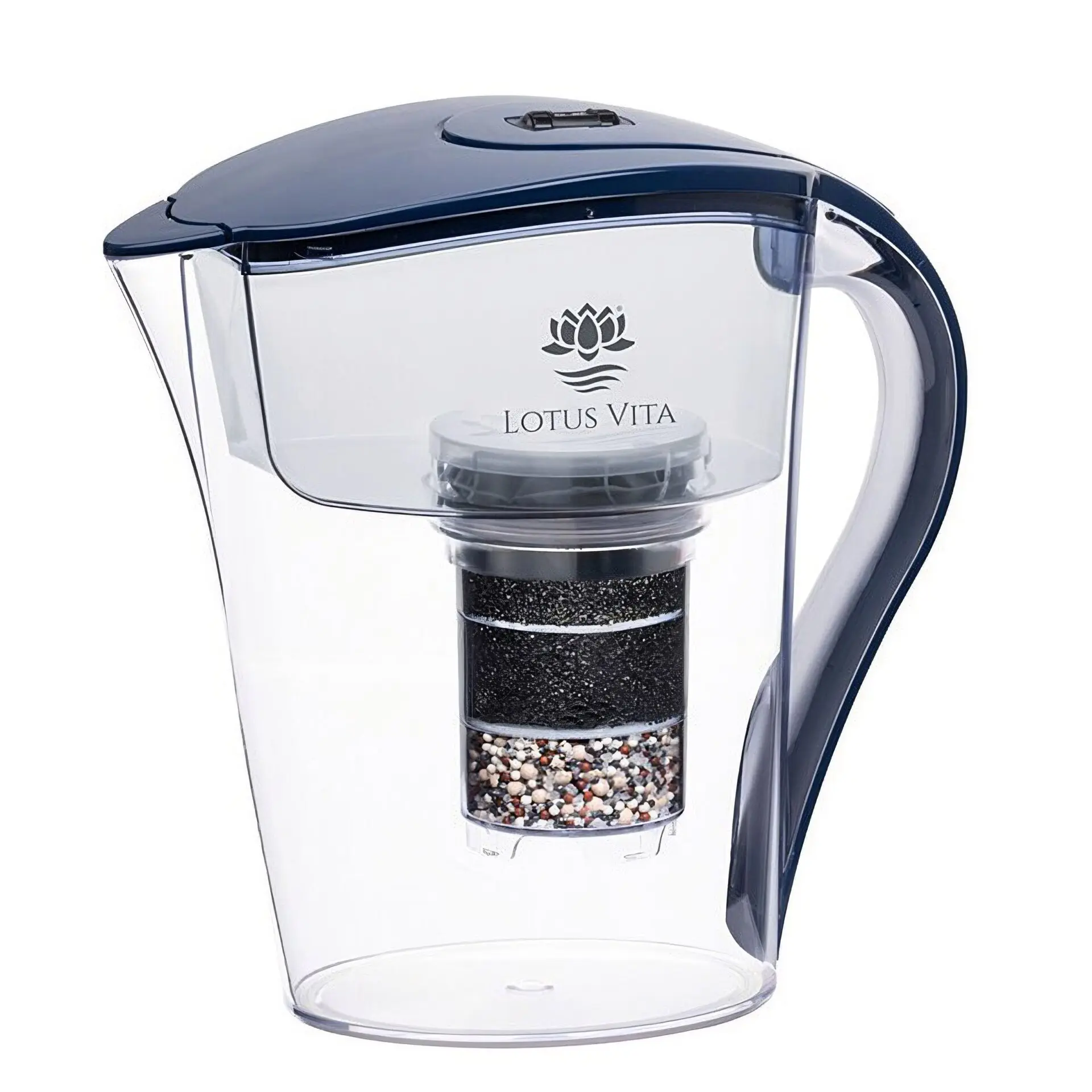 NATURA PLUS® Kanne FAMILY Blau - Kalkschutz Wasserfilter
