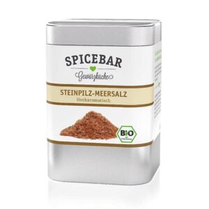 Ein Bild von Steinpilz-Meersalz  - Bio - Dose a, in der Kategorie Kräuter und Gewürze