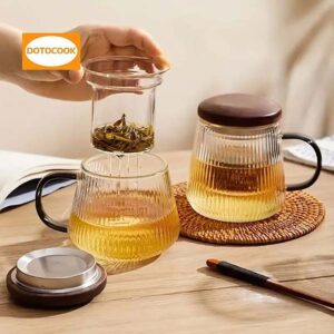 Ein Bild von Teeglas mit Infusor und Deckel | Set a 2 Stück, in der Kategorie Teetassen und Gläser