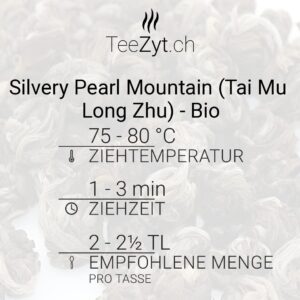 Ein Bild von Silvery Pearl Mountain (Tai Mu Long Zhu) - Bio, in der Kategorie Grün Tee pur