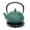 Ein Bild von Eisengusskanne Arare 0.4l - Grün, in der Kategorie Teekannen und Teesets