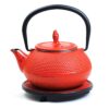 Ein Bild von Eisengusskanne Arare 0.4l - Rot, in der Kategorie Teekannen und Teesets