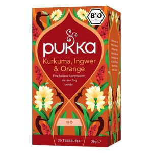 Ein Bild von Pukka - Kurkuma  Ingwer & Orange - Bio, in der Kategorie Kräutertee und Gewürztee