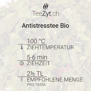 Ein Bild von Antistresstee Bio, in der Kategorie Kräutertee und Gewürztee Bio Tee Tee zur Entspannung
