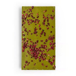 Ein Bild von Matcha Schokolade mit Himbeeren - Bio, in der Kategorie Nahrungsmittel