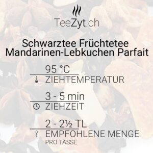 Ein Bild von Schwarztee Früchtetee Mandarinen-Lebkuchen Parfait, in der Kategorie Schwarz Tee aromat.