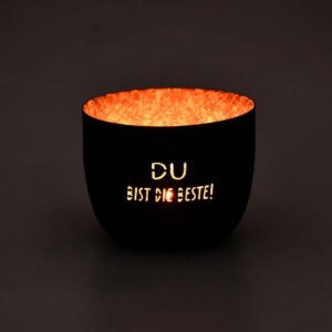 Ein Bild von Windlichtschale - Du bist die beste, in der Kategorie Kerzen Windlicht Tee Geschenk