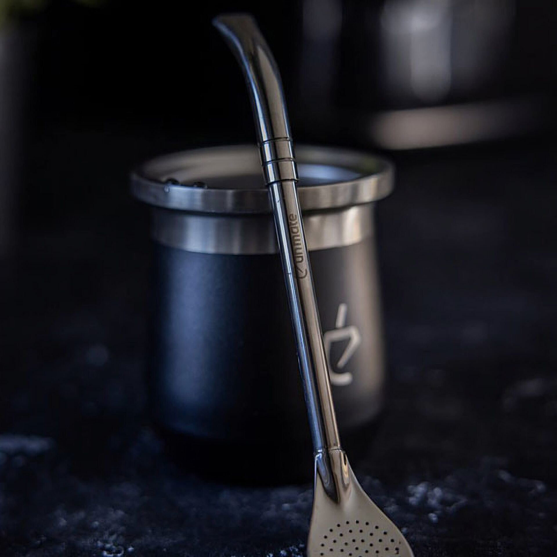 Ein Bild von Yerba Mate Set Terolid Dualflow Pro von Un Mate - Schwarz, in der Kategorie Teezubehör