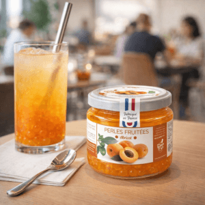 Ein Bild von Aprikose Fruchtperlen für Bubble Tea - 240g, in der Kategorie Nahrungsmittel Popping Bobas