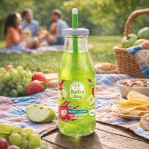 Ein Bild von BOBAJOY - Ready to Drink - Green Apple Smile 330ml, in der Kategorie Nahrungsmittel Popping Bobas