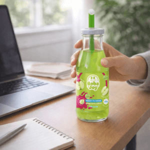 Ein Bild von BOBAJOY - Ready to Drink - Green Apple Smile 330ml, in der Kategorie Nahrungsmittel Popping Bobas