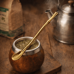 Ein Bild von Bombilla Cuchara - Gold, in der Kategorie Teezubehör Bombilla