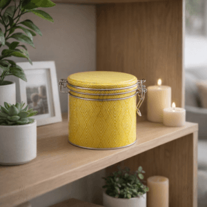 Ein Bild von Bügelverschlussdose  - Crazy yellow, in der Kategorie Teedosen