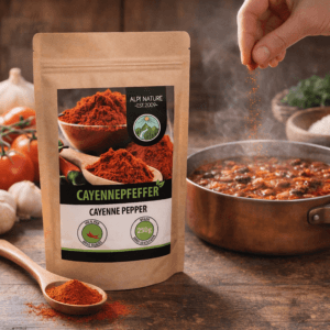 Ein Bild von Cayenne Pfeffer gemahlen - Beutel, in der Kategorie Kräuter und Gewürze Pfeffer