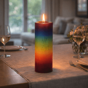 Ein Bild von Chakra Kerze - dunkel, in der Kategorie Kerzen