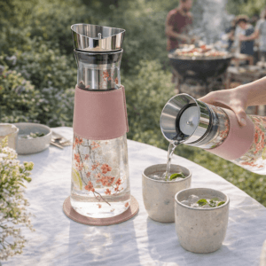 Ein Bild von EVE Karaffe - Cherry Blossom 1.2l, in der Kategorie Teezubehör Thermosflaschen und Trinkflaschen Karaffen