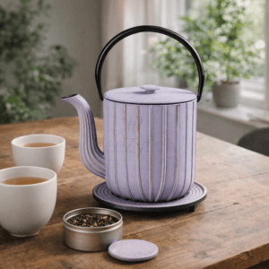 Ein Bild von Eisengusskanne Mariage 1.0l - Lila, in der Kategorie Teekannen und Teesets Teekannen mit Sieb Kaufen Teekannen aus Gusseisen kaufen